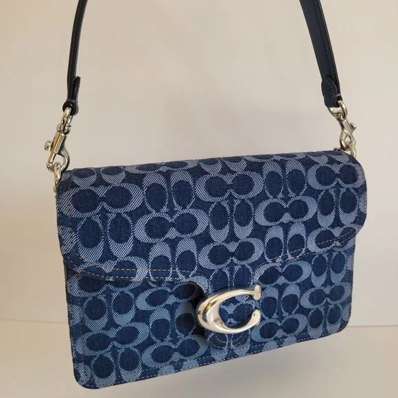Coach Tabby Shoulder Bag in Signature Denim, Deep Blue Multi - Picture 5 of 16